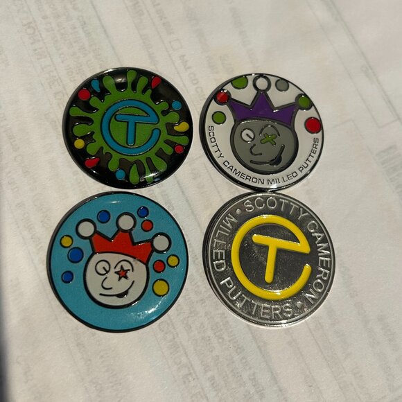 4 Pack Of Scotty Cameron Ball Markers/ Hat clips New - Picture 1 of 2
